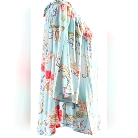 LILLY MAE TOP SZ L  GREEN BLUE PINK - Picture 3 of 6